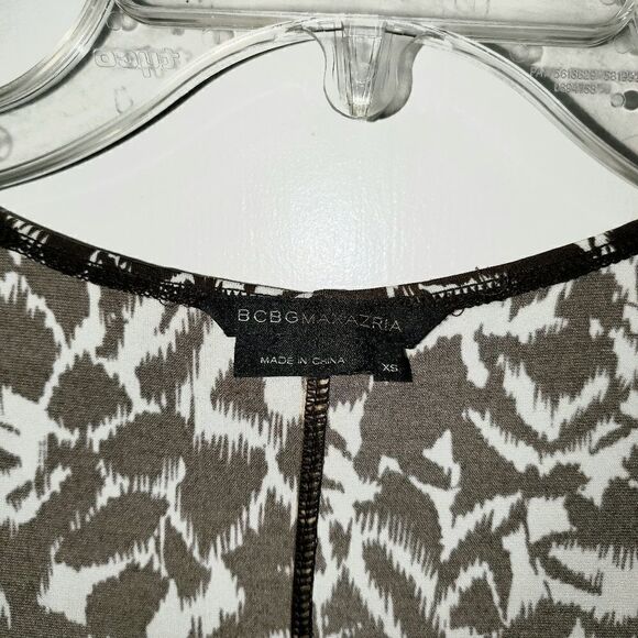 BCBGMAXAZRIA Brown and cream Maxi wrap dress - Picture 4 of 5